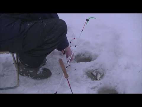 Зимняя рыбалка 11 февраля 2017 снасть вертолёт река Локчим Коми