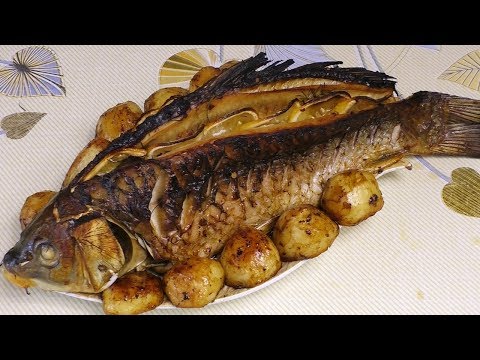 Сазан в духовке, Рыба на камнях, вкусный рецепт, #МоиРецепты#Сазан,#Карп