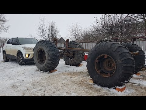 Плавающий вездеход своими руками. Установка двигателя на раму