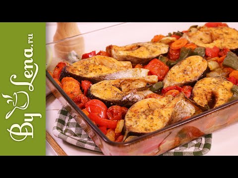 Запеченная рыба в духовке с овощами - быстро, вкусно, красиво и полезно!