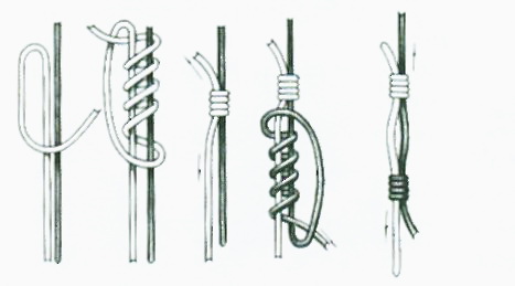 Вязание хирургического узла на леске