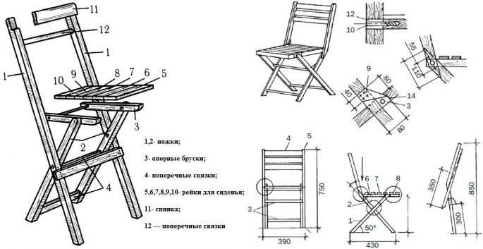 Стул-кресло со спинкой